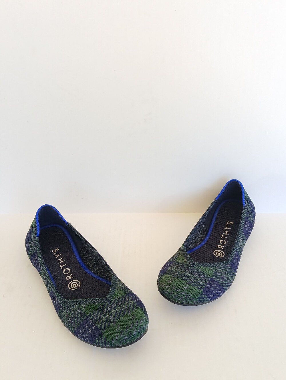 Rothy's The Flat In Forest Tartan Plaid Women's Size 8 - Picture 3 of 8